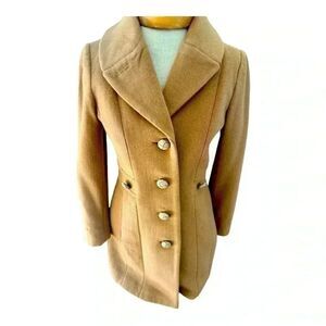 Anne Klein Notch Collar Wool Coat Size OP.